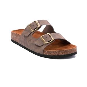 Mocha Double Adjustable Strap Sandal